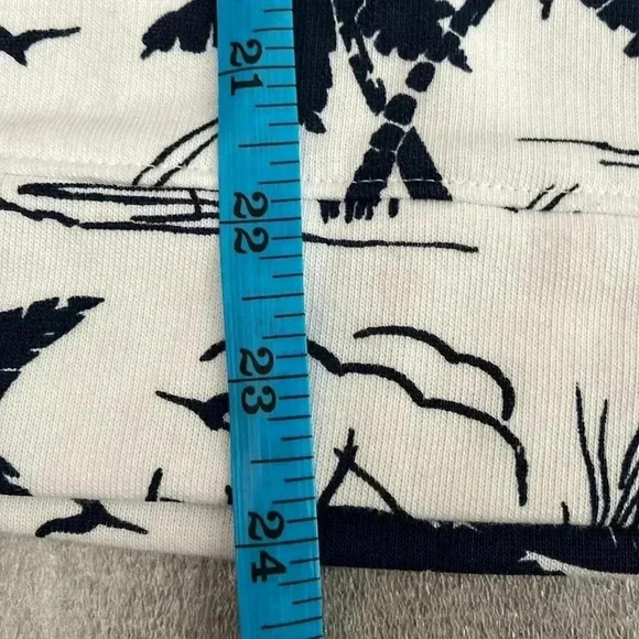 [MP] TALBOTS Beach  Palm Sailing Print Hoodie Sweatshirt PULLOVER Top - Picture 4 of 6